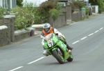 Filip Strbat approaching Sulby Bridge.