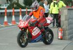 Piet Potgieter during practice, leaving the Grandstand, Douglas.