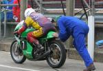 Steven Linsdell in the pits at the TT Grandstand.