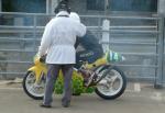 Ted Roebuck at the TT Grandstand, Douglas.