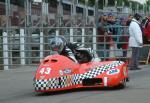 Pascal Hachet/Rene Geffray at the TT Grandstand, Douglas.