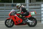 Umberto Rumiano at the TT Grandstand, Douglas.