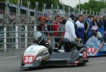 Peter Nuttall/Geoff Smale at the TT Grandstand, Douglas.