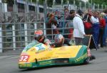 Brian Alflatt/Guy Lowe at the TT Grandstand, Douglas.