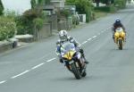 Mike Crellin approaching Sulby Bridge.