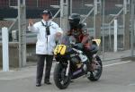 Adrian Elwood during practice, leaving the Grandstand, Douglas.