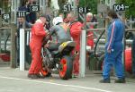 Shaun Gilbert in the pits, Douglas.