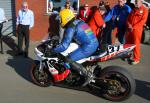 Victor Gilmore at the TT Grandstand, Douglas.