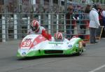 Keith Walters/Andrew Webb at the TT Grandstand, Douglas.