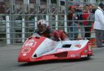 Francois Leblond/Sylvie Leblond at the TT Grandstand, Douglas.