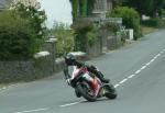 Dean Silvester approaching Sulby Bridge.