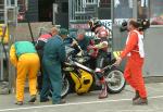 Seamus Greene in the pits, Douglas.