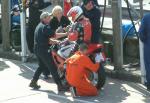 Gary Carswell in the Pits, Douglas.