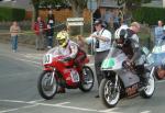 Pat Wynne (110) at the Practice Start Line, Douglas.