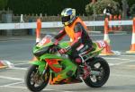 James Breslin during practice, leaving the Grandstand, Douglas.