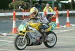 Adam Nowell during practice, leaving the Grandstand, Douglas.