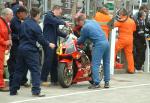 Maurice Walker in the pits, Douglas.
