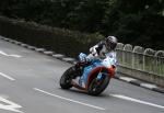 Steve Harper approaching Braddan Bridge.