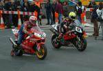 Ian Lougher (number 9) leaving Start Line, Douglas.