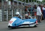 Rod Bellas/Philip Roberts at the TT Grandstand, Douglas.