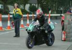 Andrew Kirkwood leaving the Practice Start Line, Douglas.