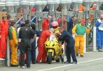 Davy Morgan in the pits, Douglas.