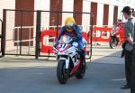 Victor Gilmore at the TT Grandstand, Douglas.