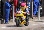 Davy Morgan leaving the pits, Douglas.