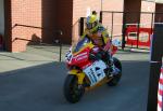 Les Shand at the TT Grandstand, Douglas.