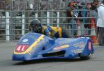 Dan Clark/Nigel Mayers at the TT Grandstand, Douglas.