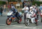 Mark Castle (40) during practice, leaving the Grandstand, Douglas.