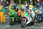 Colin Salter (number 104) at Start Line, Douglas.