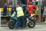 Brendan Desmond in the pits, Douglas.