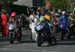 Nigel Beattie (17) at the TT Grandstand, Douglas.