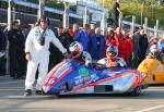 Mark Halliday/Mark Holland at the TT Grandstand, Douglas.