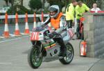 Uwe Kramp during practice, leaving the Grandstand, Douglas.