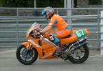 Roy Richardson at the TT Grandstand, Douglas.