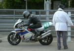 Dave Madsen-Mygdal at the TT Grandstand, Douglas.