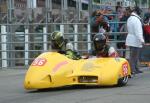 Raymond Walker/Paul Goodwin at the TT Grandstand, Douglas.