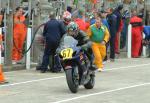 Martin Powell in the pits, Douglas.