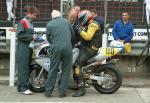 Richard Prescott in the pits, Douglas.