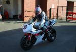 George Spence at the TT Grandstand, Douglas.