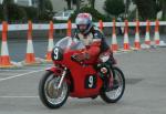 Alan 'Bud' Jackson (9) during practice, leaving the Grandstand, Douglas.