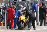 Ian Hutchinson in the pits, Douglas.