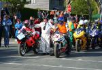 Conor Cummins (76) at the TT Grandstand, Douglas.