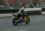 Maria Costello passing TT Grandstand, Douglas.