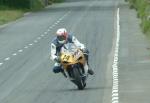 Gary Carswell approaching Sulby Bridge.