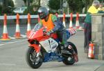 Tony Rainford during practice, leaving the Grandstand, Douglas.