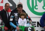 Ryan Farquhar in the winners enclosure at the TT Grandstand.