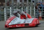 Gary Bryan/Steven Hedison at the TT Grandstand, Douglas.